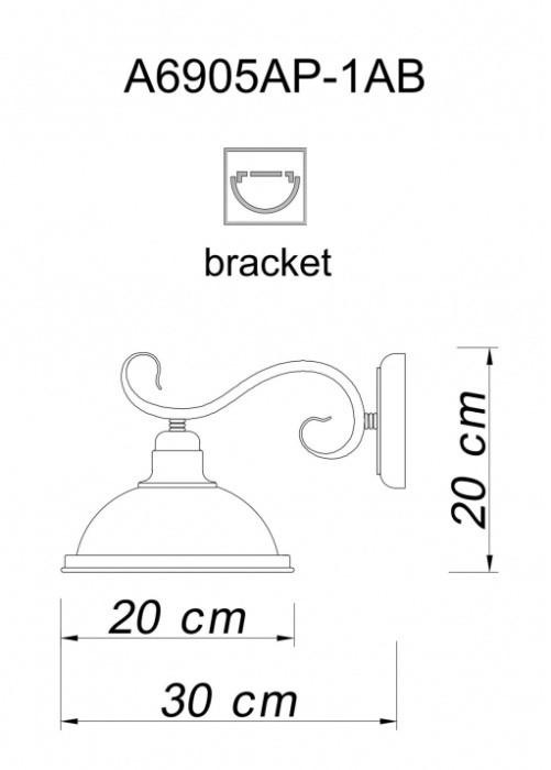 Бра Safari A6905AP-1AB Arte Lamp