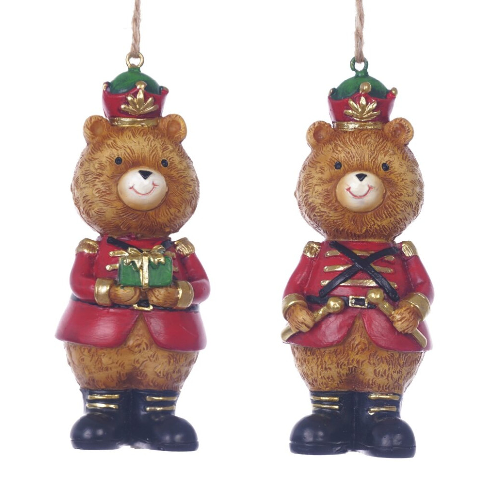 Фигурка декоративная подвесная "Медвежонок",  L3,5 W3,5 H10,5 см, 2в.