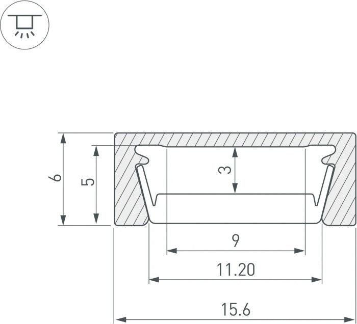 Профиль для светодиодной ленты MIC 044541 Arlight