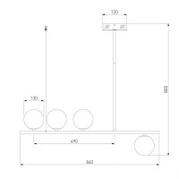 Подвесная люстра Eurosvet Fredo 70136/4 золото