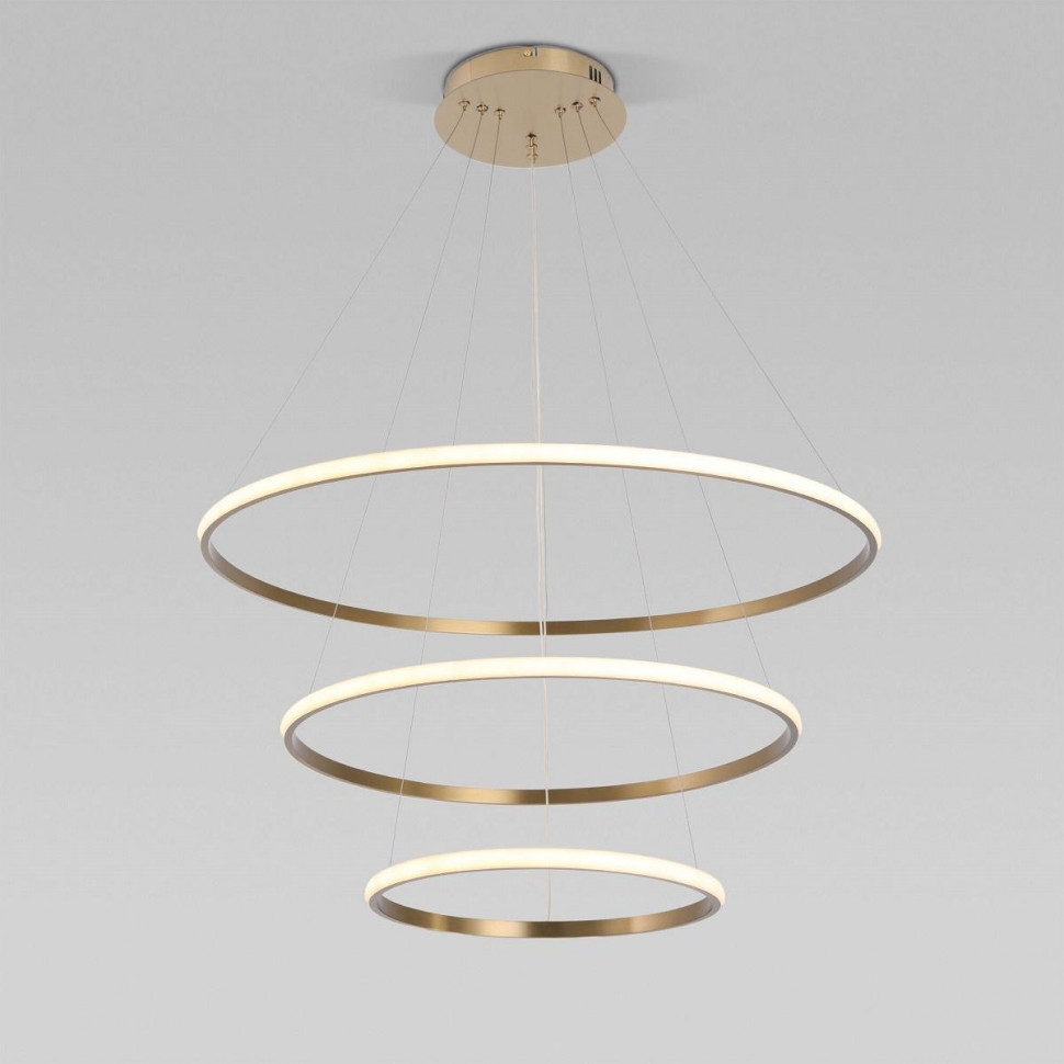 Подвесной светодиодный светильник Eurosvet Collars 90264/3 латунь