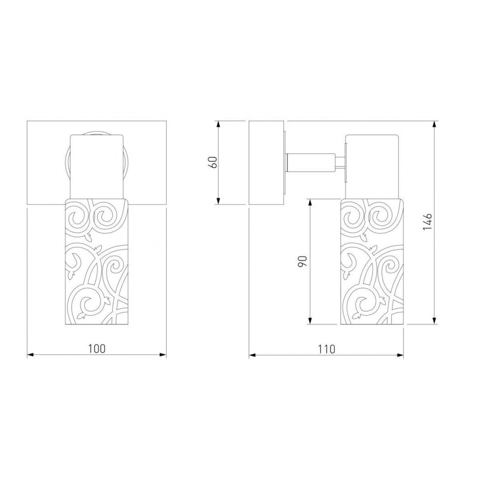 Спот Eurosvet 21130/1 хром/венге