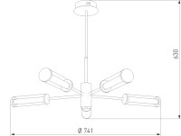 Потолочная люстра Stark 50386/5 LED латунь Eurosvet