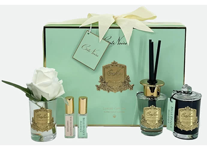 Подарочный набор Cote Noire Gift Pack Belle Epoque (диффузор, бутон розы, 2 спрея по 10 мл, свеча)