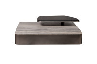 Стол журнальный квадратный мраморный с полкой Стол журнальный квадратный мраморный с полкой