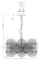 Подвесная люстра Maytoni Aster MOD007PL-08G