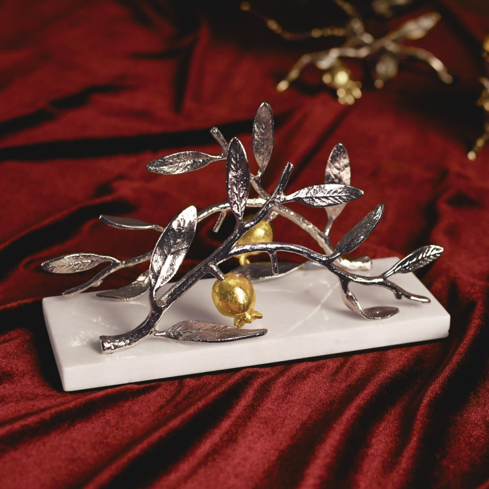 Салфетница Michael Aram "Pomegranate Silver", 20 см