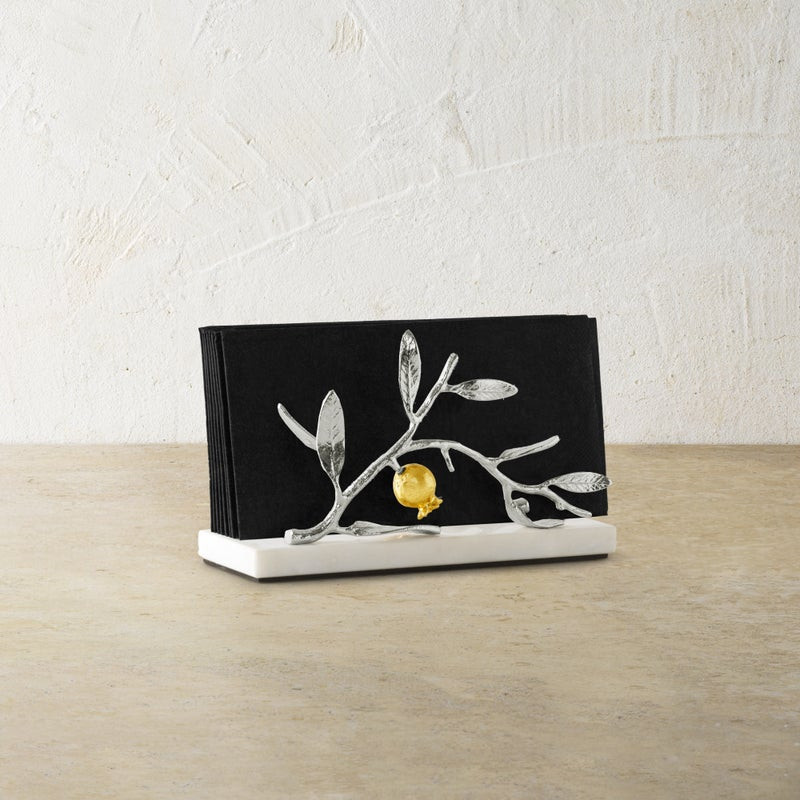 Салфетница Michael Aram "Pomegranate Silver", 20 см