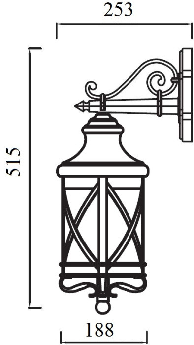 Настенный фонарь уличный LUCERNA 84802/02 Bl Oasis Light