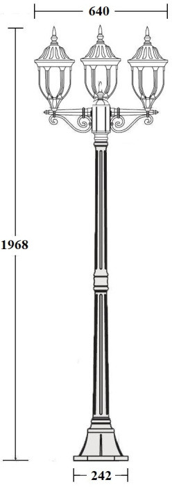 Наземный фонарь GENUYA 92108B Bl Oasis Light