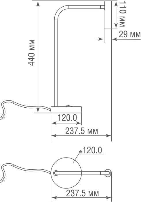Интерьерная настольная лампа Saga T111018WW3TLB Donolux