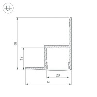 Профиль Arlight ARH-CEIL-2000 ANOD 016150