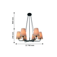 Подвесная люстра Pfefferling 2364-6P Favourite
