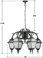 Уличный светильник подвесной FARO-FROST S 91170fS/6/16 Bl Oasis Light