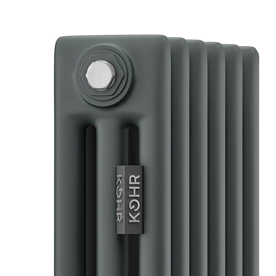 Стальной трубчатый радиатор Kohr Heim 3180/06 секций с боковым подключением 3/4 черный