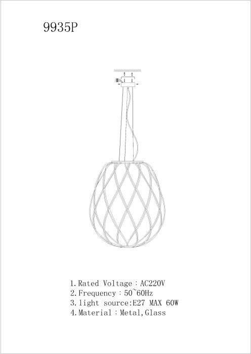 Подвесной светильник Cento 9935P/1-D300 CL iLamp