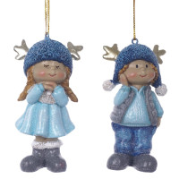 Фигурка декоративная подвесная "Дети",  L5 W3 H9,5 см, 2в.