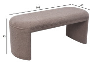 Банкетка Teddy коричнево-серая Банкетка Teddy коричнево-серая