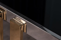 Консоль черное стекло/хром/золото Консоль черное стекло/хром/золото