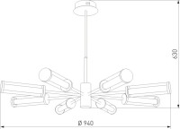 Потолочная люстра Stark 50386 LED латунь Eurosvet