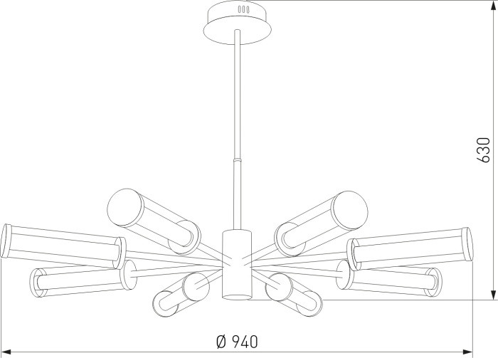 Потолочная люстра Stark 50386 LED латунь Eurosvet