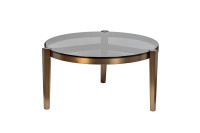 Стол журнальный круглый со стеклом