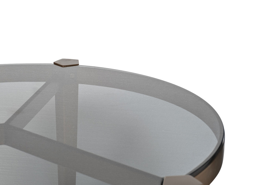 Стол журнальный круглый со стеклом