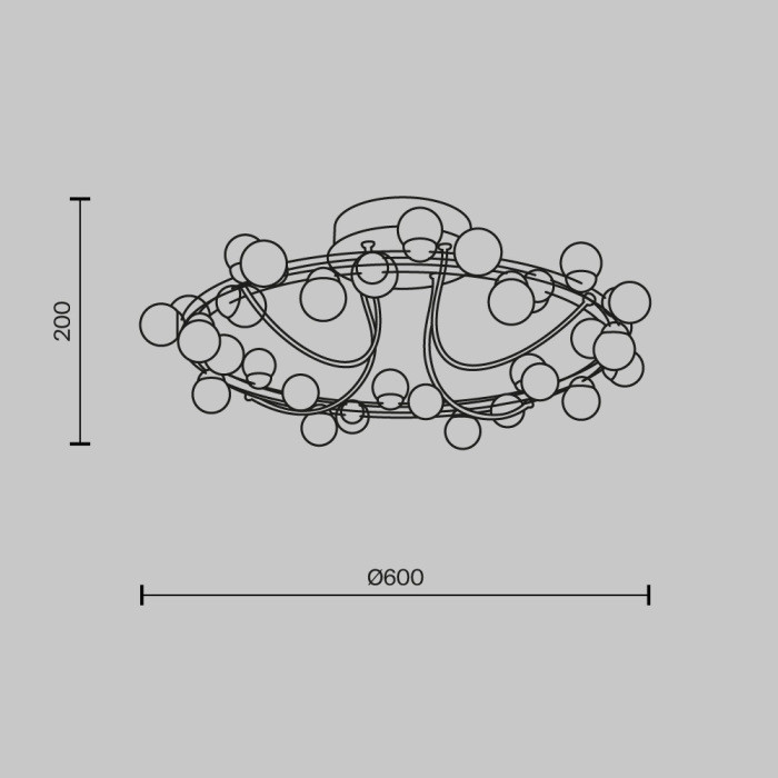 Потолочная люстра Tessara MOD081CL-L36G3K Maytoni
