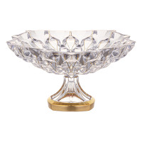 Ваза для фруктов н/н 35см."Samba Melody" золотая