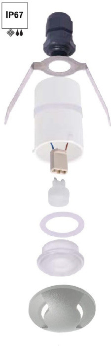 Встраиваемый светильник уличный Teresa 2L2.000.000.LXZ1L Fumagalli