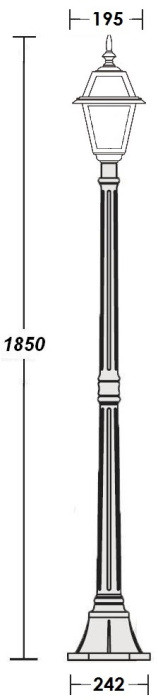 Наземный фонарь FARO-FROST S 91108fS Bl Oasis Light