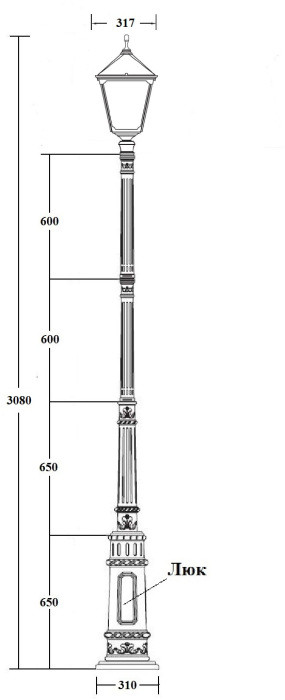Наземный фонарь QUADRO XL 79910XL E7 Bl Oasis Light