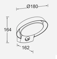 Настенный светильник уличный MERIDIAN W2057-3K-Pir Gr Oasis Light