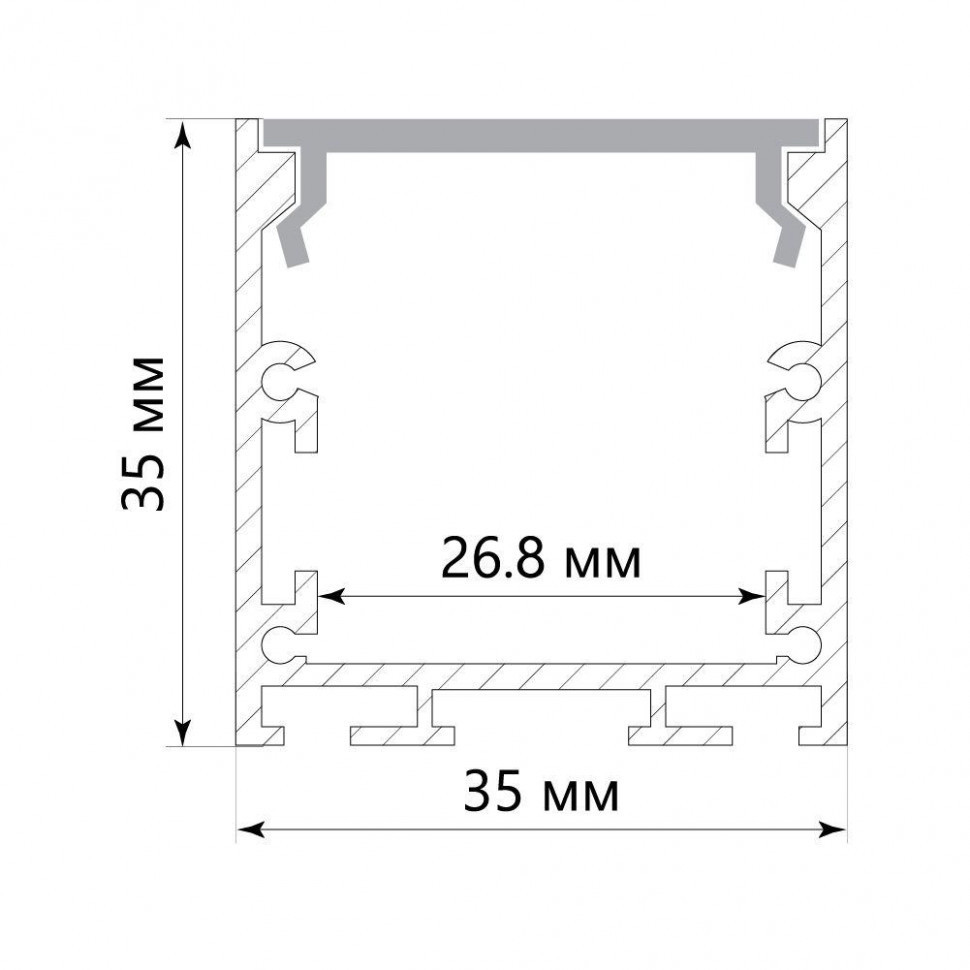 Профиль алюминиевый накладной Feron Линии света CAB256 10372