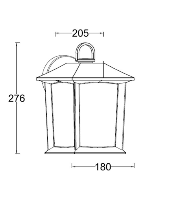Настенный фонарь уличный UNITE 2840 Bl Oasis Light
