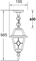 Уличный светильник подвесной FARO 91105 Bl Oasis Light