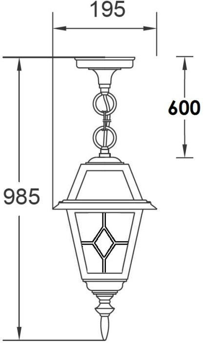 Уличный светильник подвесной FARO 91105 Bl Oasis Light