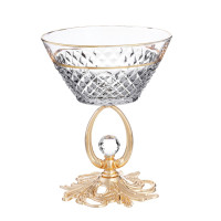 Креманка 12см."Dalia" золотая круглая