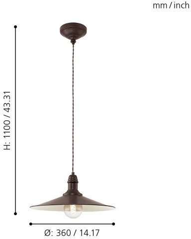 Подвесной светильник Stockbury 49456 Eglo