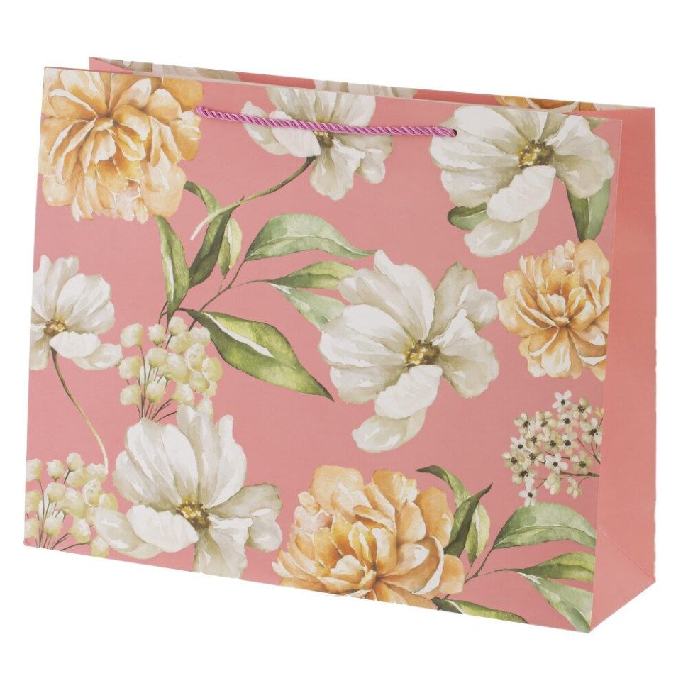 Пакет подарочный L (бумага 210г/м2, блок микс 12шт), L38,5 W11 H30 см, 4в.