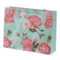 Пакет подарочный L (бумага 210г/м2, блок микс 12шт), L38,5 W11 H30 см, 4в.