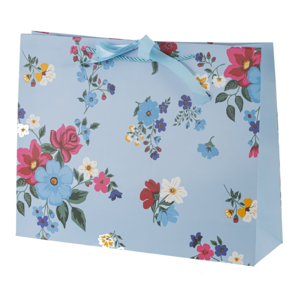 Пакет подарочный L (бумага 210г/м2, блок микс 12шт), L38,5 W11 H30 см, 4в.