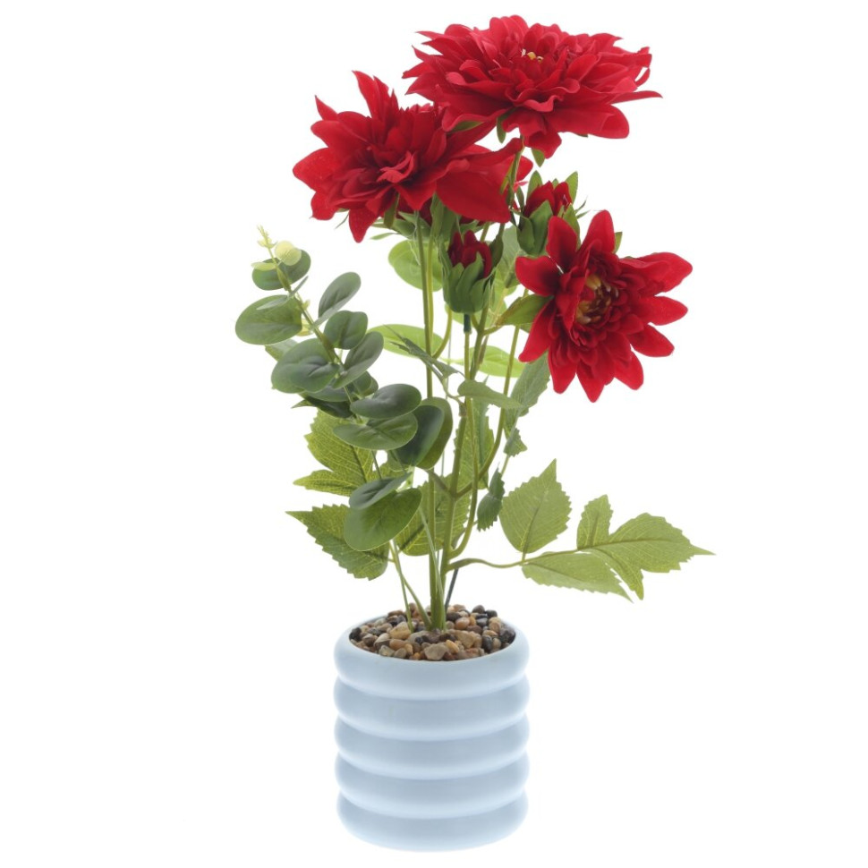 Цветочная композиция "Георгин", L21 W13 H41 см