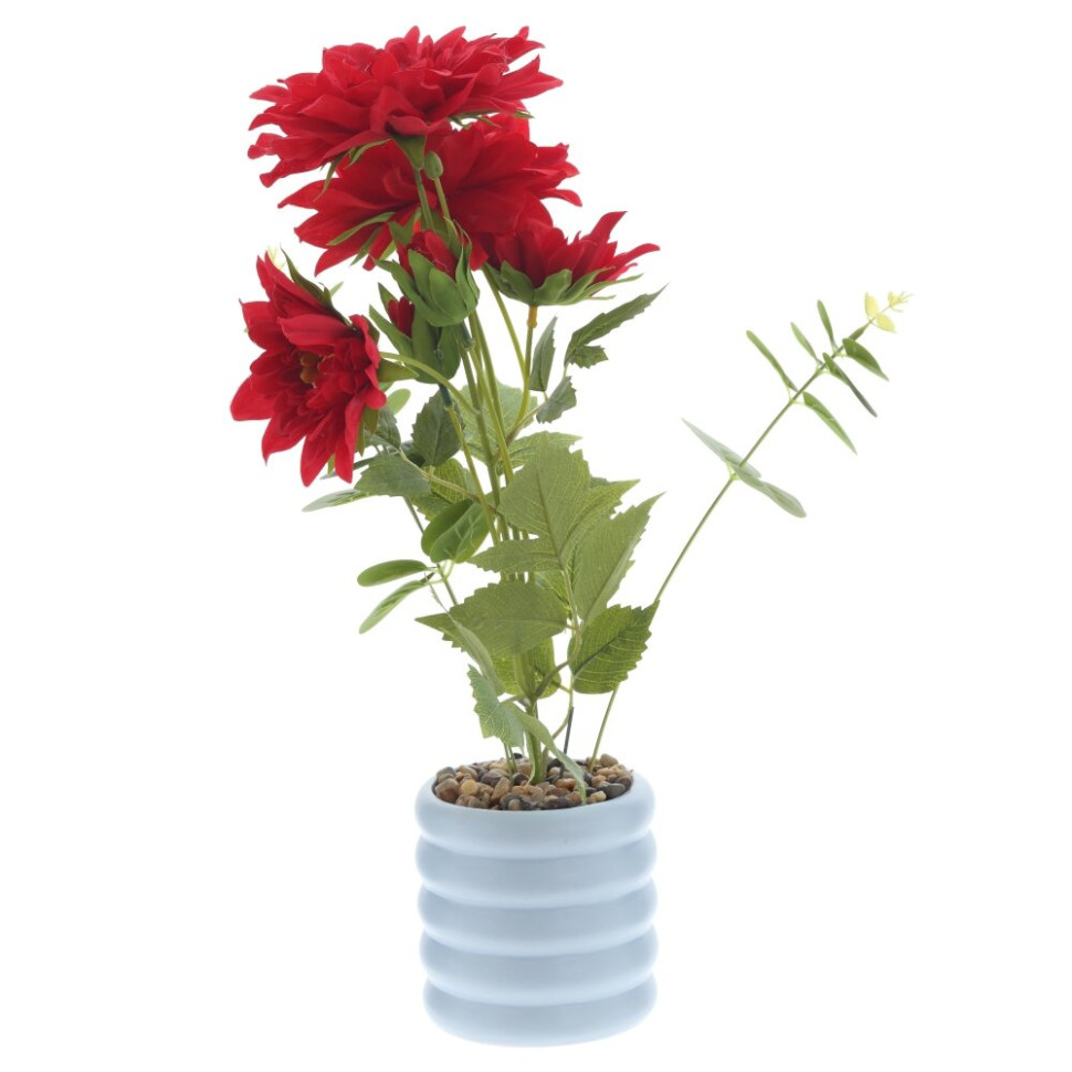 Цветочная композиция "Георгин", L21 W13 H41 см