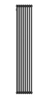 Стальной трубчатый радиатор Kohr Heim 3180/08 секций с боковым подключением 3/4 черный
