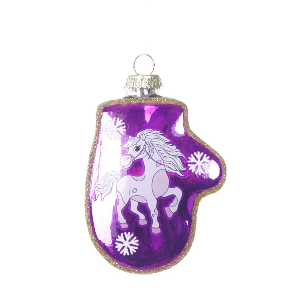 Украшение новогоднее "Варежка с лошадкой", L6,5 W2 H10,5 см