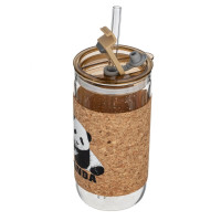 Бутылка с трубочкой, 410 мл, L7 W7 H15 см, 4в.