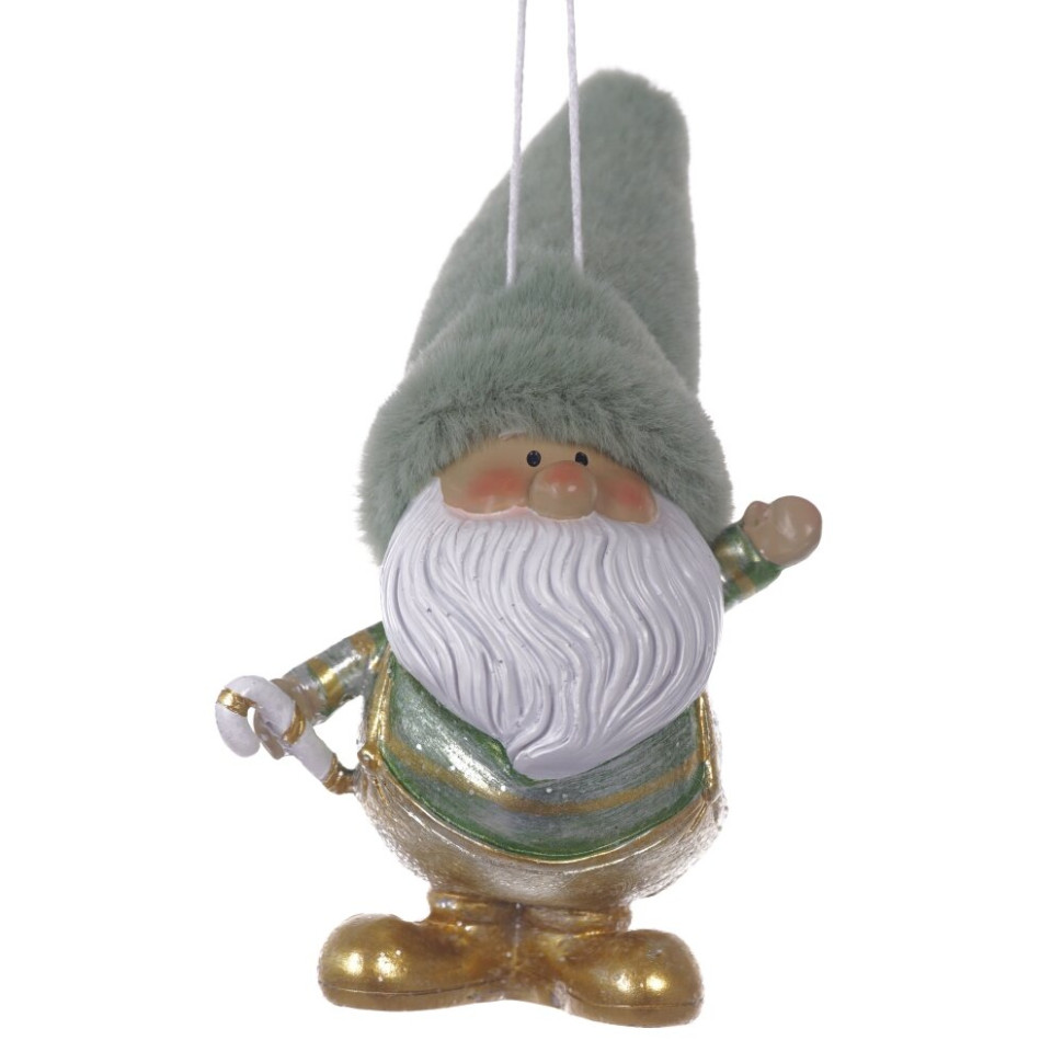 Фигурка декоративная подвесная  "Дед Мороз",  L6 W7 H12 см, 2в.