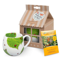 Кружка 420мл."Ladybird on Leaves" зелёная