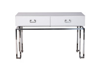 Консоль с ящиками белая/хром Консоль с ящиками белая/хром